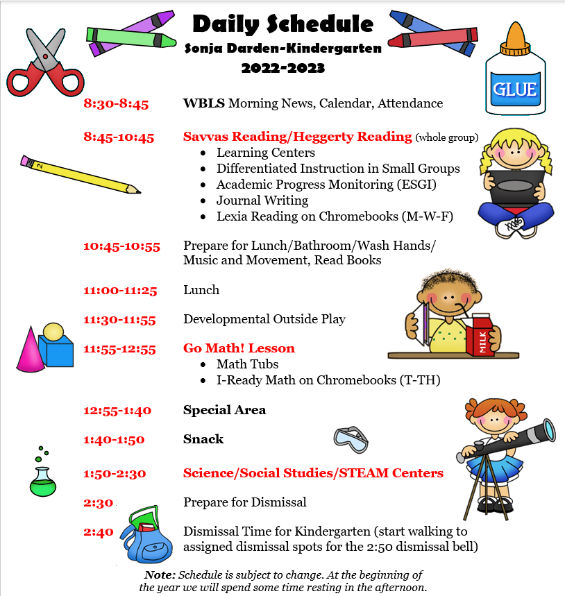 Daily Schedule